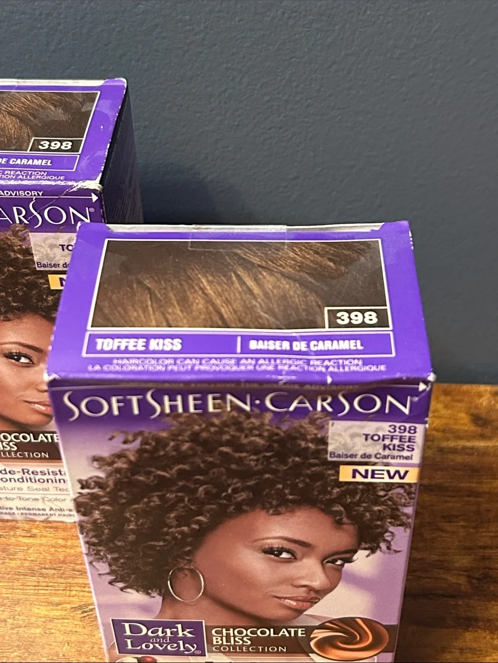 Lot of 3 Softsheen-Carson Dark & Lovely Toffee Kiss 398 Hair Color